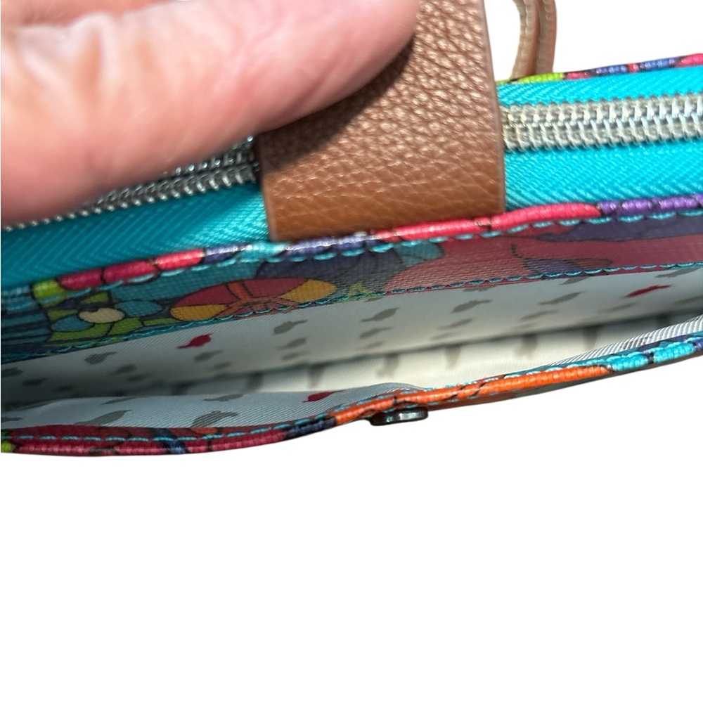 SAKROOTS Wrist Wallet, Shoulder Strap/Wrist Strap. Bold Floral Colors, NWOT - Picture 5 of 7